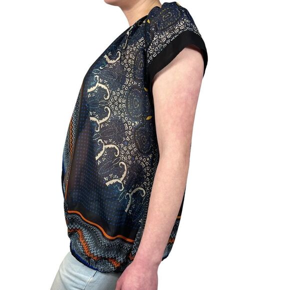 Hannah Blue Bohemian Style Top - Picture 3 of 9